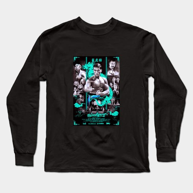 Bloodsport, 1988 - JCVD VAN DAMME Long Sleeve T-Shirt by Diyutaka